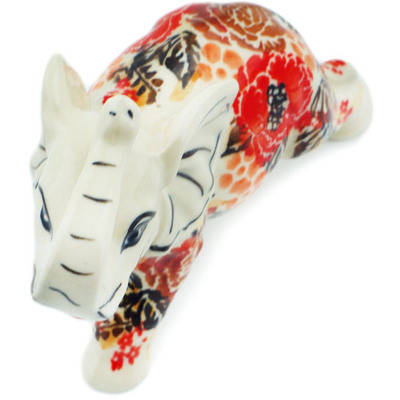 Polish Pottery Elephant Figurine 4&quot; Fall Beauty UNIKAT