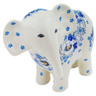 Polish Pottery Elephant Figurine 6&quot; Blue Spring