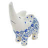 Polish Pottery Elephant Figurine 7&quot; Blue Country Field