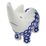 Polish Pottery Elephant Figurine 7&quot; Blue Eyes