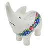 Polish Pottery Elephant Figurine 7&quot; Springtime Wreath