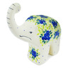 Polish Pottery Elephant Figurine 8&quot; Blueberries Season UNIKAT