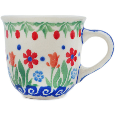 Polish Pottery Espresso Cup 2 oz Babcia&#039;s Garden