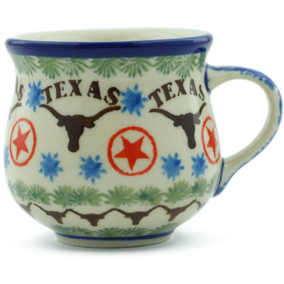 Polish Pottery Espresso Cup 2 oz State Of Texas