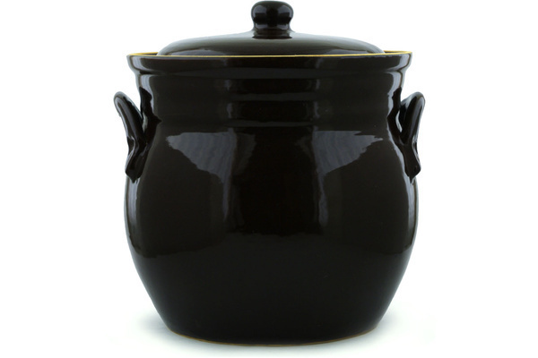Fermenting Crock Pot 338 Oz Brown This Polish Pottery Fermenting Crock Pot Item Number H3208h Is Made By Zaklady Ceramiczne Factory In Boleslawiec Poland It 13 6 High And Measures