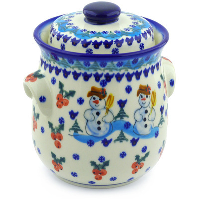 Polish Pottery Fermenting Crock with Water Seal Airlock