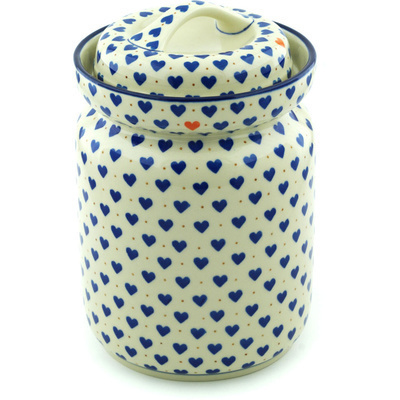 Polish Pottery Fermenting Crock with Water Seal Airlock Heart Of Hearts