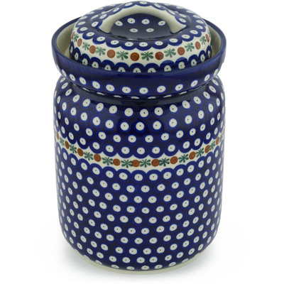 Polish Pottery Fermenting Crock with Water Seal Airlock Mosquito