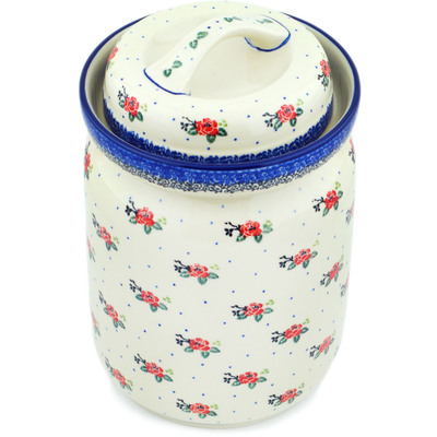 Polish Pottery Fermenting Crock with Water Seal Airlock Pasadena Delight