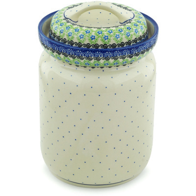 Polish Pottery Fermenting Crock with Water Seal Airlock Prairie