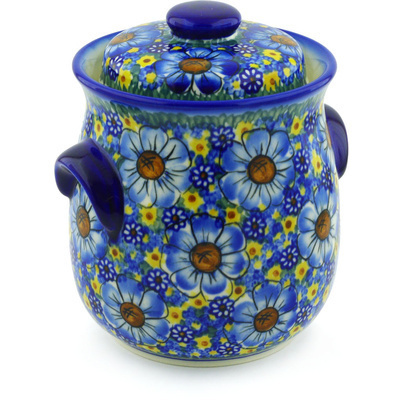 Polish Pottery Fermenting Crock with Water Seal Airlock UNIKAT