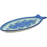 Polish Pottery Fish Shaped Platter 12&quot; Blue Joy