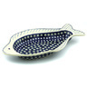 Polish Pottery Fish Shaped Platter 17&quot; Peacock Eyes