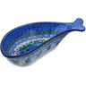 Polish Pottery Fish Shaped Platter 9&quot; Country Blossoms UNIKAT