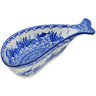 Polish Pottery Fish Shaped Platter 9&quot; Ocean Vibes UNIKAT