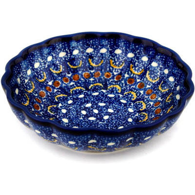 Polish Pottery Fluted Bowl 6-inch Blue Horizons