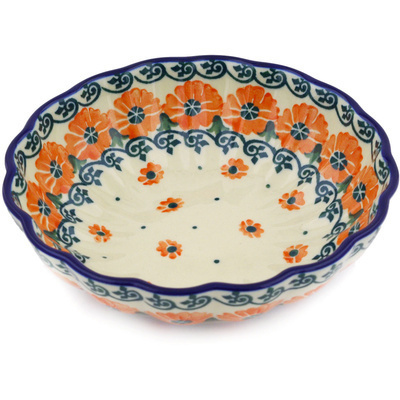 Polish Pottery Fluted Bowl 6-inch