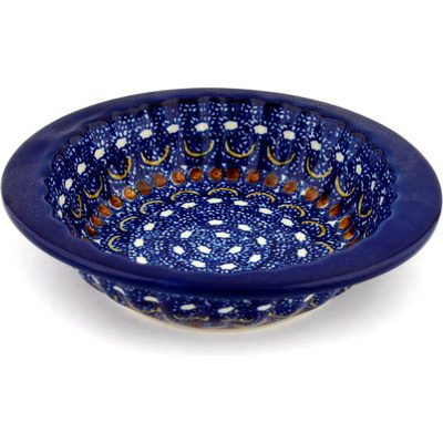 Polish Pottery Fluted Bowl 7&quot; Blue Horizons