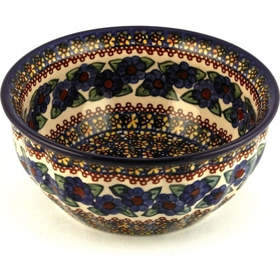 Polish Pottery Fluted Bowl 8&quot;
