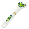 faience Fork 11&quot; Green Wave