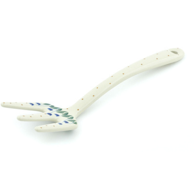 Polish Pottery Fork 12&quot; Water Tulip