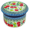 Polish Pottery French Butter Dish Cherry Sweet