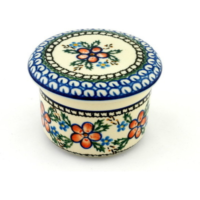 Polish Pottery French Butter Dish Lancaster Rose