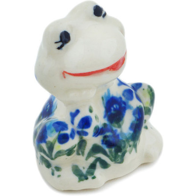 Polish Pottery Frog Figurine 2&quot; Fresh Flora