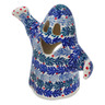 Polish Pottery Ghost Candle Holder Currant Wreath UNIKAT