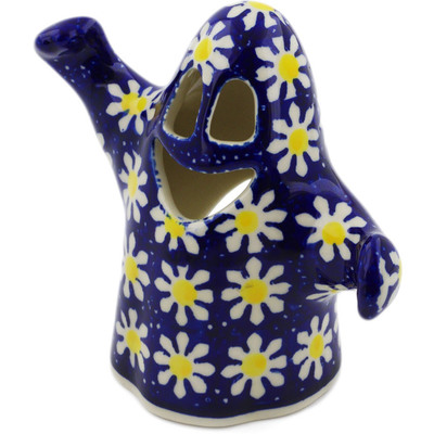 Polish Pottery Ghost Candle Holder Daisy