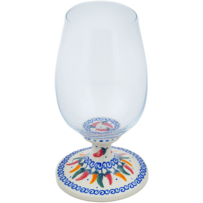 Polish Pottery Glass 18 oz Sweet Peppers Delight