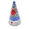 Polish Pottery Gnome Figurine 3&quot; Lone Poppy