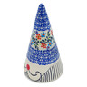 Polish Pottery Gnome Figurine 3&quot; Neon Wreath