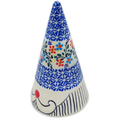 Polish Pottery Gnome Figurine 3&quot; Neon Wreath