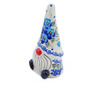 Polish Pottery Gnome Figurine 7&quot; Blue Pansy