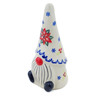 Polish Pottery Gnome Figurine 7&quot; Poinsettia Charm