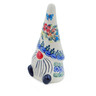 Polish Pottery Gnome Figurine 7&quot; Ring Of Flowers UNIKAT