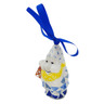 Polish Pottery Gnome Ornament 4&quot; Cascading Mosaic UNIKAT