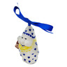 Polish Pottery Gnome Ornament 4&quot; Sea Of Hearts