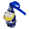 Polish Pottery Gnome Ornament 4&quot; Set Sail Into The Blue