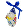 Polish Pottery Gnome Ornament 4&quot; Vibrant Hanging Garden UNIKAT