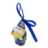 Polish Pottery Gnome Ornament 4&quot; Vivid Garden UNIKAT