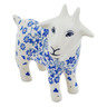 Polish Pottery Goat Figurine 6&quot; Blue Country Field