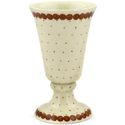 Polish Pottery Goblet 5 oz Mocha Love