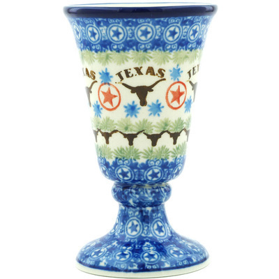 Polish Pottery Goblet 5 oz State Of Texas