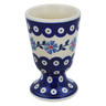 Polish Pottery Goblet 6 oz Peacock Forget-me-not
