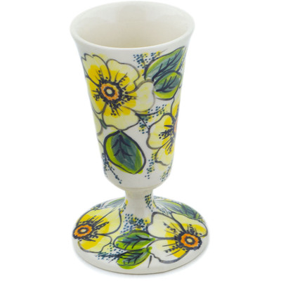 Polish Pottery Goblet 7 oz Hawaii Sunshine UNIKAT