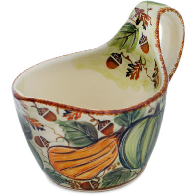 Polish Pottery Gravy Boat 16 oz Autumn Produce UNIKAT