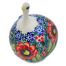 Polish Pottery Guinea Hen Red Flower Meadow