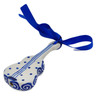 Polish Pottery Guitar Ornament 4&quot; Wave Of Flowers